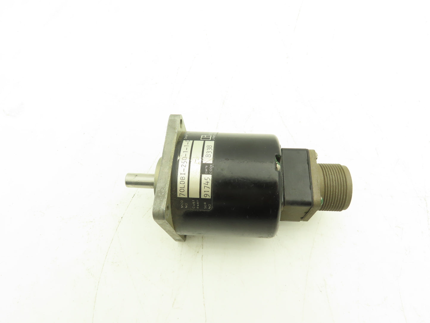 Litton 70LDBI-250-1-1-0 Rotary Encoder 3/8" Shaft 10 Pin Connector