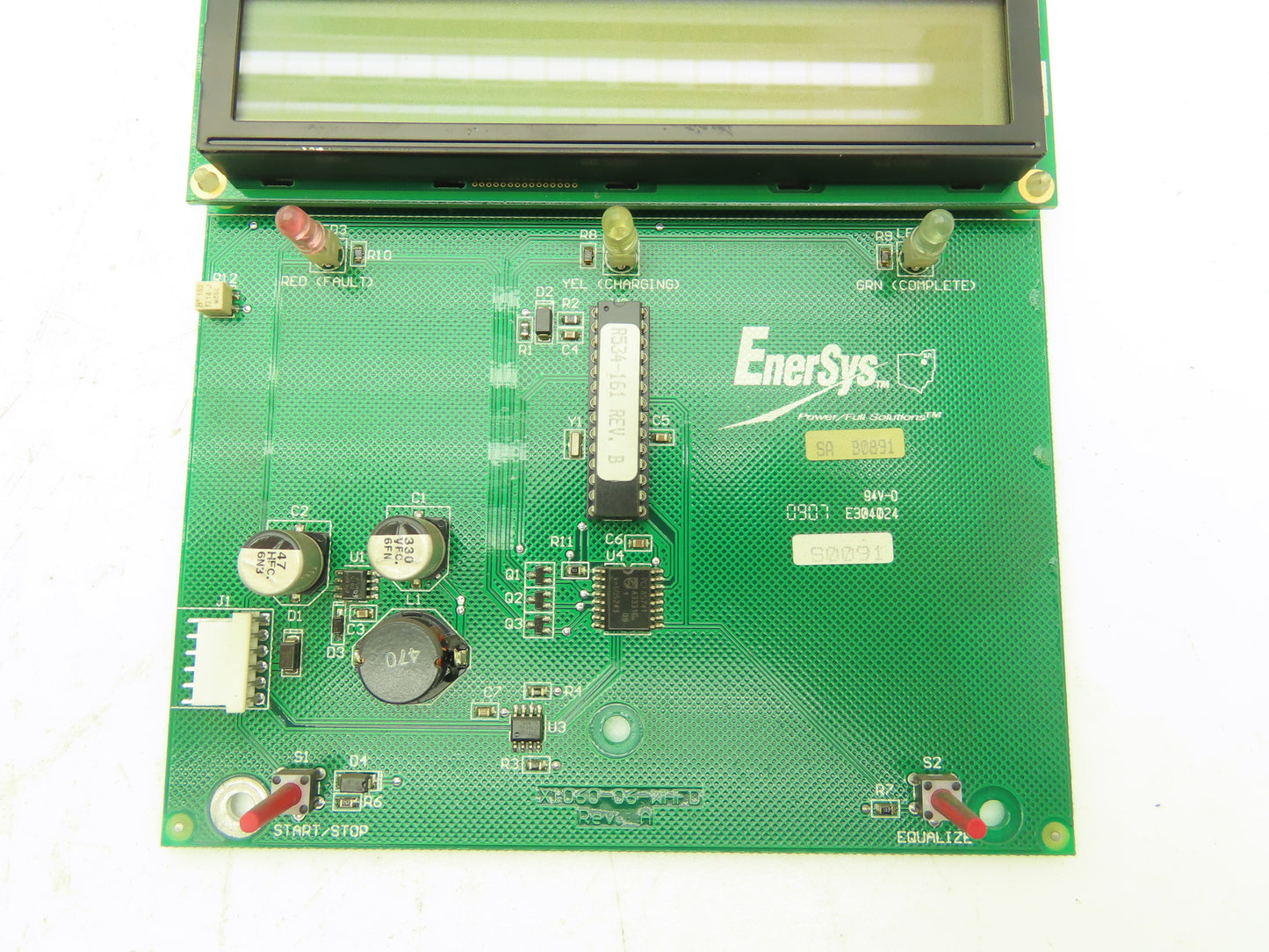 EnerSys X1060-06-WHFD-1 REV C Printed Circuit Board PCB LCD Display Push Button