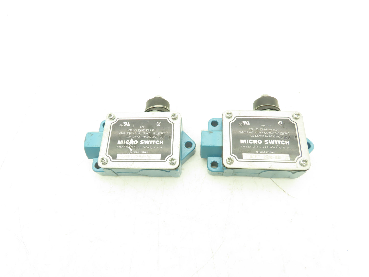 Micro Switch BAF1-2RN-RH Limit Switch Top Plunger Actuator Lot of 2