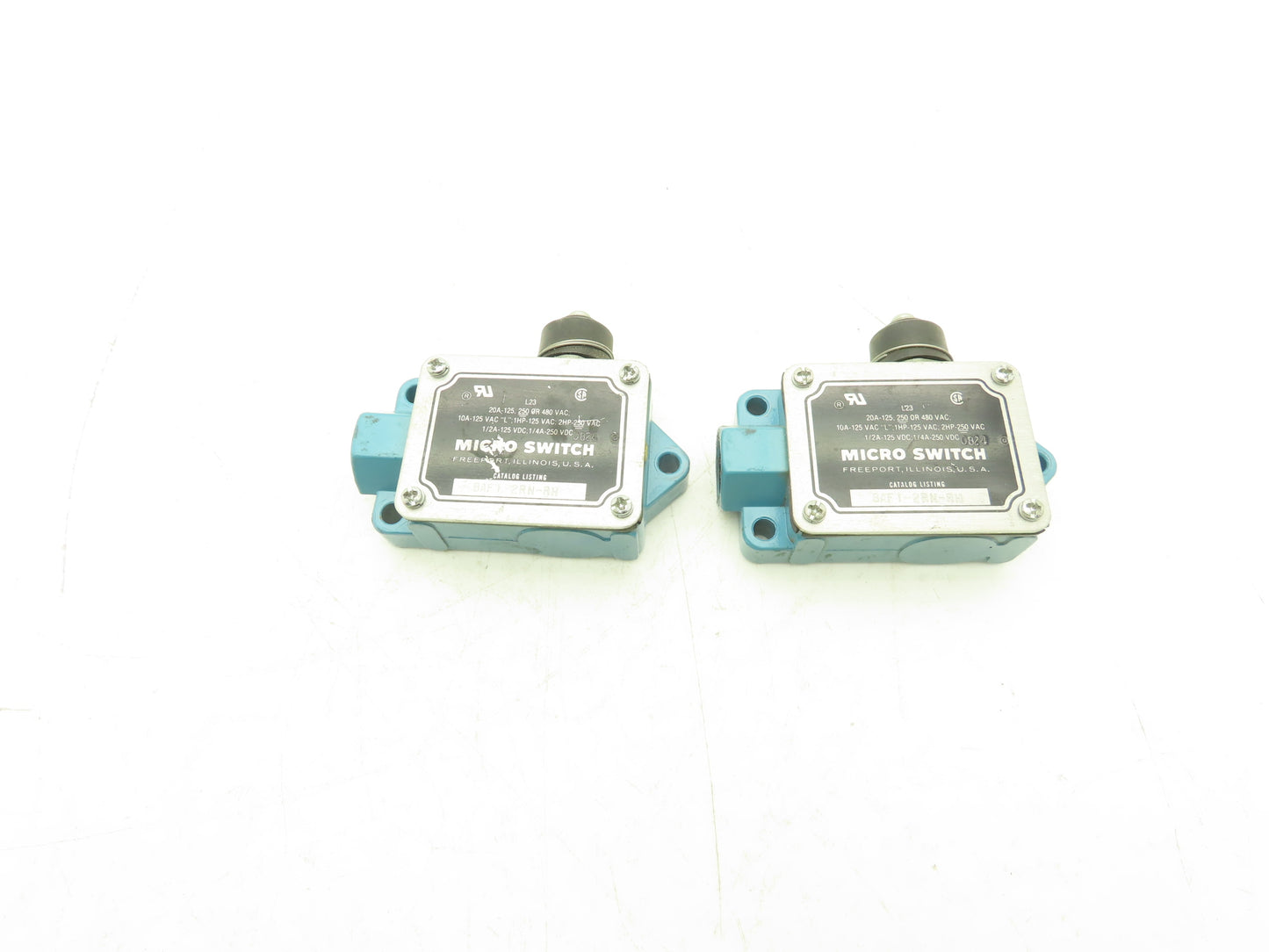 Micro Switch BAF1-2RN-RH Limit Switch Top Plunger Actuator Lot of 2