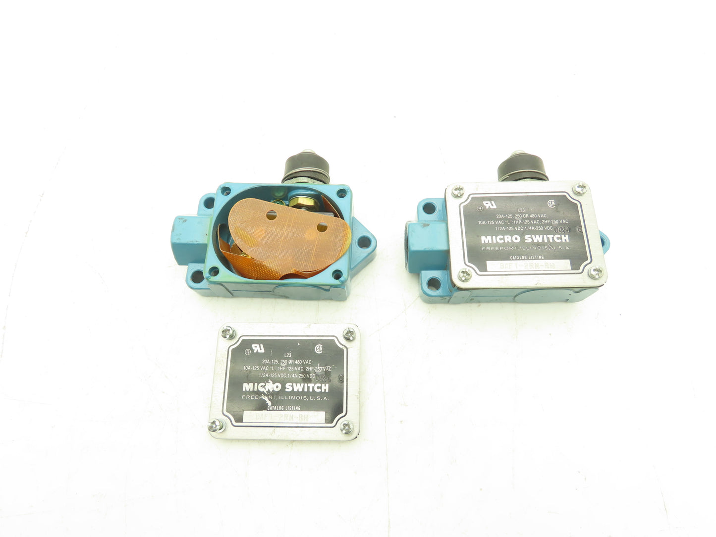 Micro Switch BAF1-2RN-RH Limit Switch Top Plunger Actuator Lot of 2