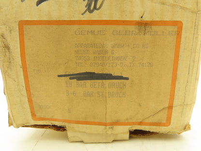 GEMU 695/15/D 1372-1 Pneumatic Operated Diaphragm Valve 1/2" NPT Pilot 1/4" NPT