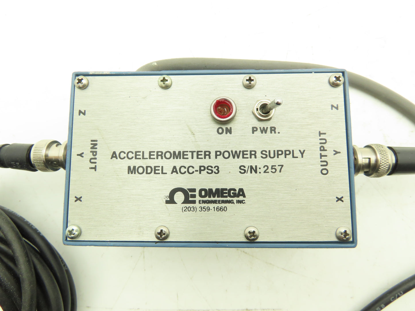 Omega Engineering ACC-PS3 Accelerometer Power Supply Module With Cord 359-1660