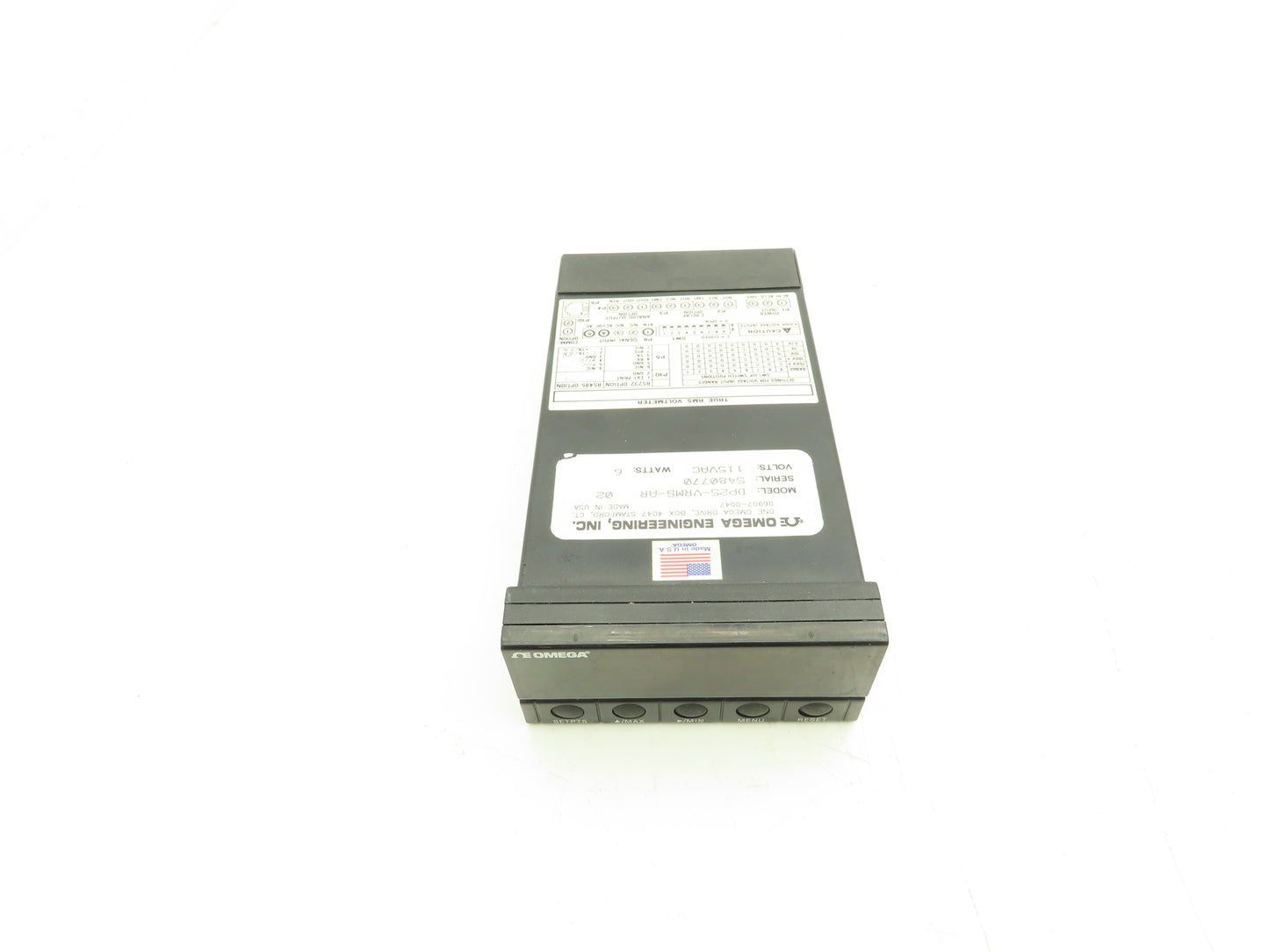 Omega Engineering DP25-VRMS-AR Process True RMS Voltmeter 115VAC 2 Relay