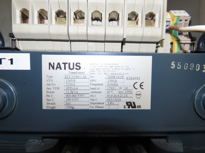 Natus Step-Down Transformer 11.5kVA 400/460/575V 1Ph High 230/115V Low Enclosed