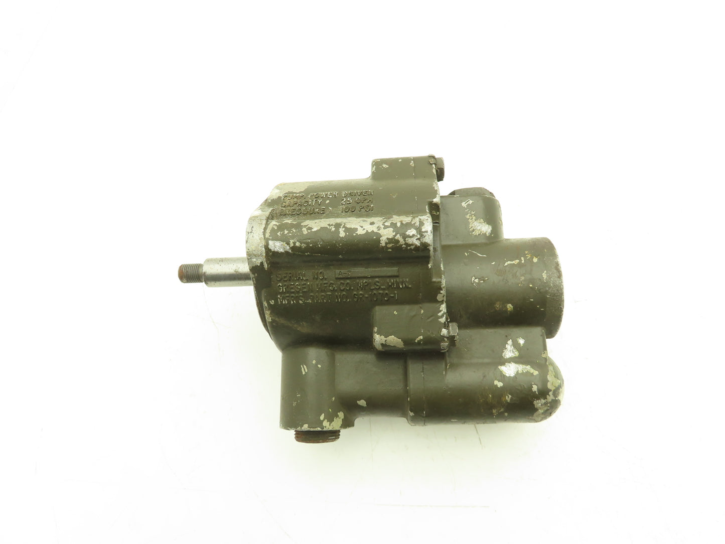 Gresen GR-1070-1 Hydraulic Pump 25GPM @100PSI 3/4" Shaft x1-3/8"