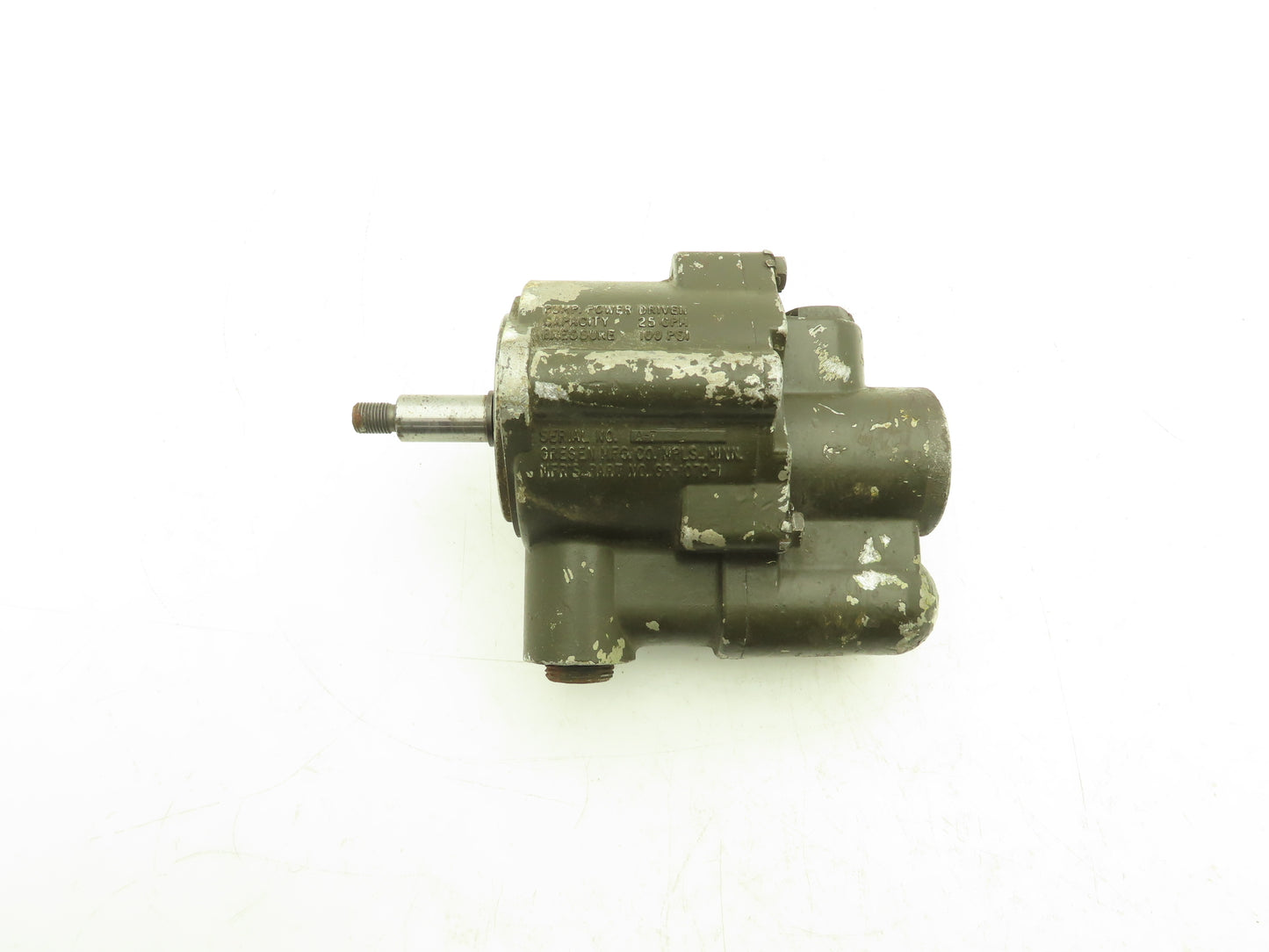 Gresen GR-1070-1 Hydraulic Pump 25GPM @100PSI 3/4" Shaft x1-3/8"