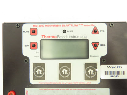 Thermo Brandt MST2000 Multivariable SmartFlow Transmitter MST24000005S10P