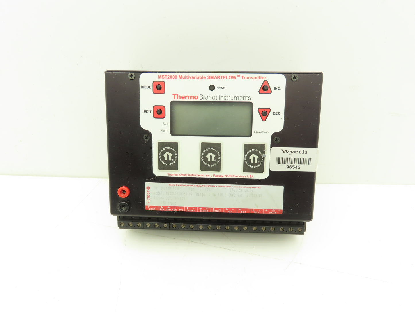Thermo Brandt MST2000 Multivariable SmartFlow Transmitter MST24000005S10P
