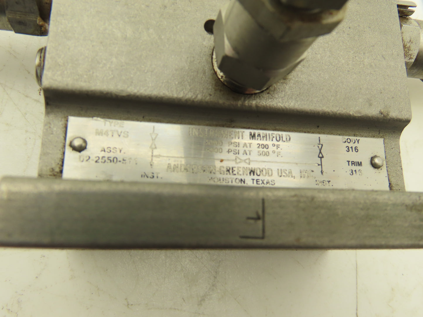 Anderson Greenwood M4TVS 3 Valve Differential Pressure Manifold Flange 1/2" NPT