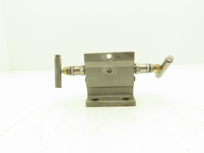 Anderson Greenwood M4TVS 3 Valve Differential Pressure Manifold Flange 1/2" NPT