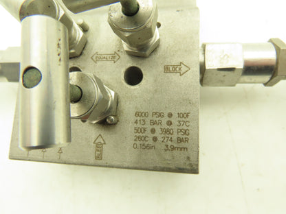 Swagelok SS-V5NBF8-FL-G-SG 5 Valve Instrument Manifold SS Ball Tip 1/2" NPT