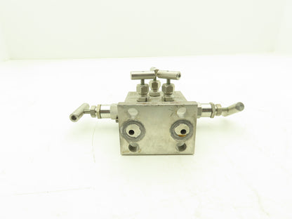 Swagelok SS-V5NBF8-FL-G-SG 5 Valve Instrument Manifold SS Ball Tip 1/2" NPT