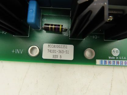 Allen Bradley 74101-363-51 Printed Circuit Snubber Board Control Card Rev B