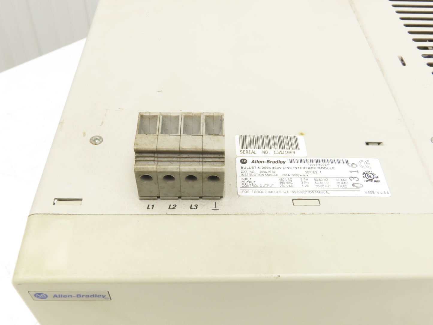 Allen Bradley 2094-BL02 Kinetix 6000 Series A 460V Line Interface Module 30A