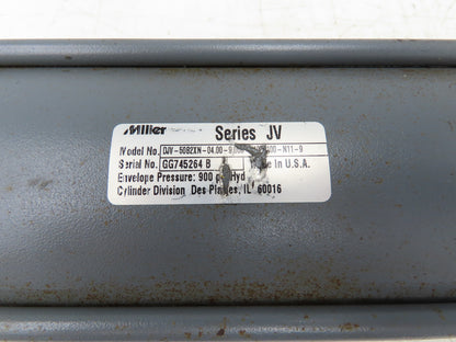 Miller Pneumatic Air Hydraulic Cylinder 4" Bore 9" Stroke 250/900PSI DJV-50B2XN