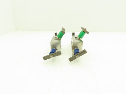 Hoke 830212F8YL 3 Valve Differential Pressure Manifold SS 1/2" NPT Lot of 2