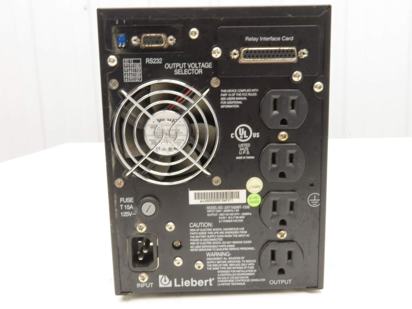 Liebert GXT1000MT-120B PLC Power Supply Module 100-127VAC Read