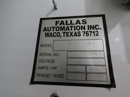Fallas R400 Robotic Arm Pick and Place Case Packer Dual Feed Conveyor 480V