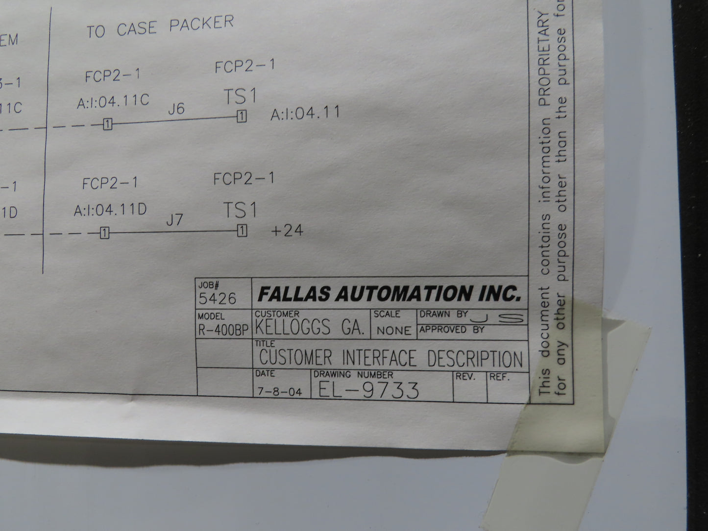 Fallas R400 Robotic Arm Pick and Place Case Packer Dual Feed Conveyor 480V