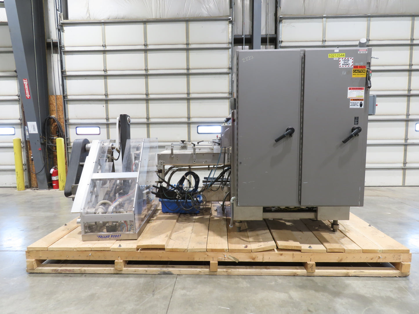 Fallas R400 Robotic Arm Pick and Place Case Packer Dual Feed Conveyor 480V