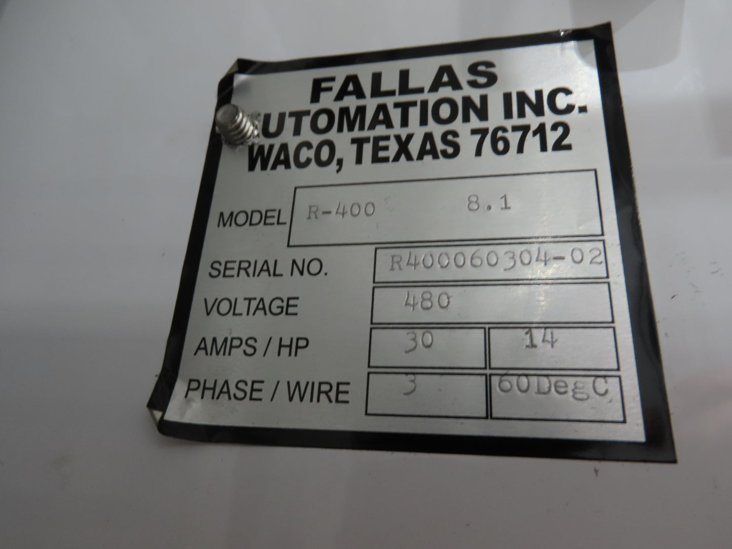 Fallas R400 Robotic Arm Pick and Place Case Packer Dual Feed Conveyor 480V