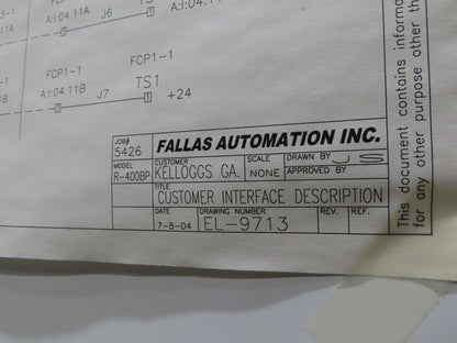 Fallas R400 Robotic Arm Pick and Place Case Packer Dual Feed Conveyor 480V