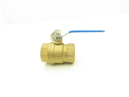 Jamesbury Ser 300 2" NPT Female Ball Valve Brass W Stainless Steel Valve