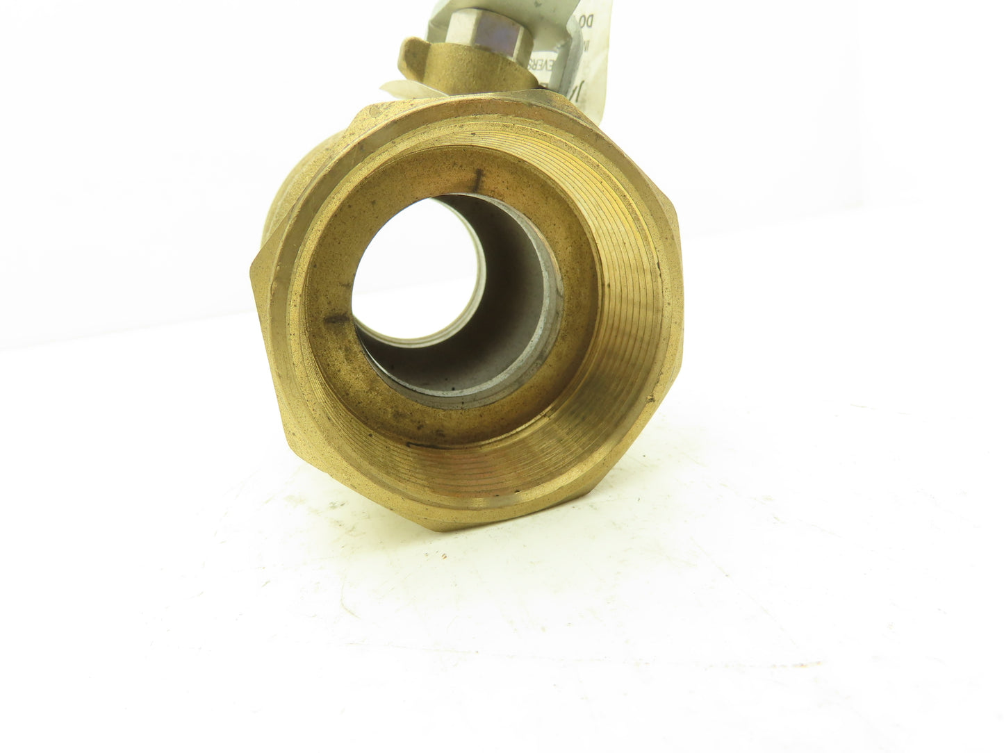 Jamesbury Ser 300 2" NPT Female Ball Valve Brass W Stainless Steel Valve