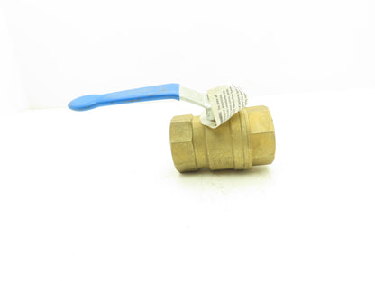 Jamesbury Ser 300 2" NPT Female Ball Valve Brass W Stainless Steel Valve