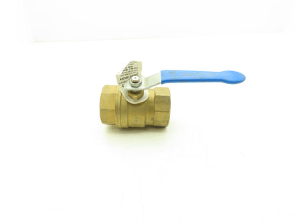 Jamesbury Ser 300 2" NPT Female Ball Valve Brass W Stainless Steel Valve