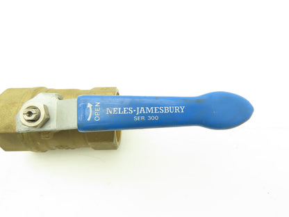 Jamesbury Ser 300 1-1/4" NPT Brass Ball Valve Stainless Steel Ball Lot of 5