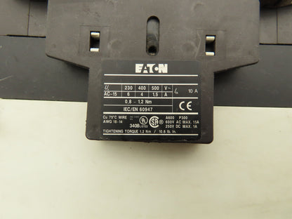 Eaton XTCE400M Motor Starter Contactor 600V 3Ph 400A 400Hp 120V Coil 2 NO + 2 NC