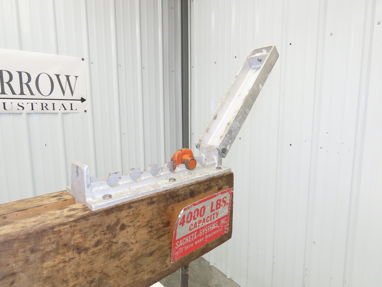 Sackett 4000Lb Forklift Battery Lifter Beam 24-42" Adj Width Hooks