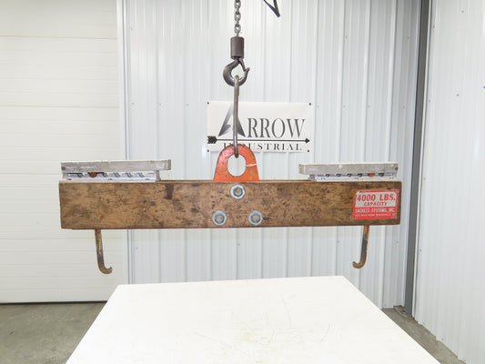 Sackett 4000Lb Forklift Battery Lifter Beam 24-42" Adj Width Hooks
