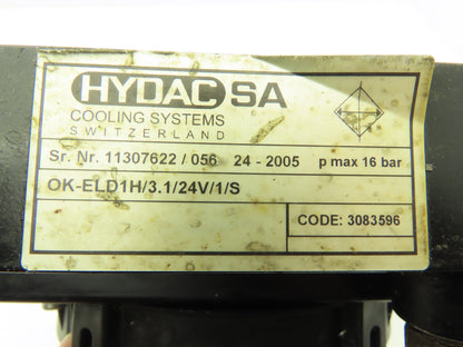 Hydac OK-ELD1H Oil Cooler Air Cooled Radiator With Spal Motor 24VDC