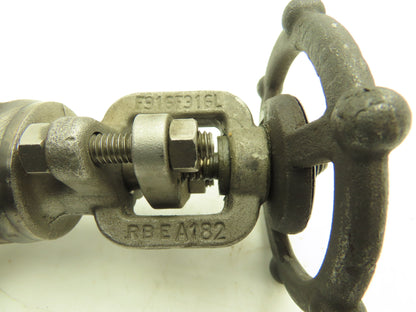 Bonney Forge WL 18L 3/4" Gate Valve Socket Weld #800 Stainless Steel Rising Stem