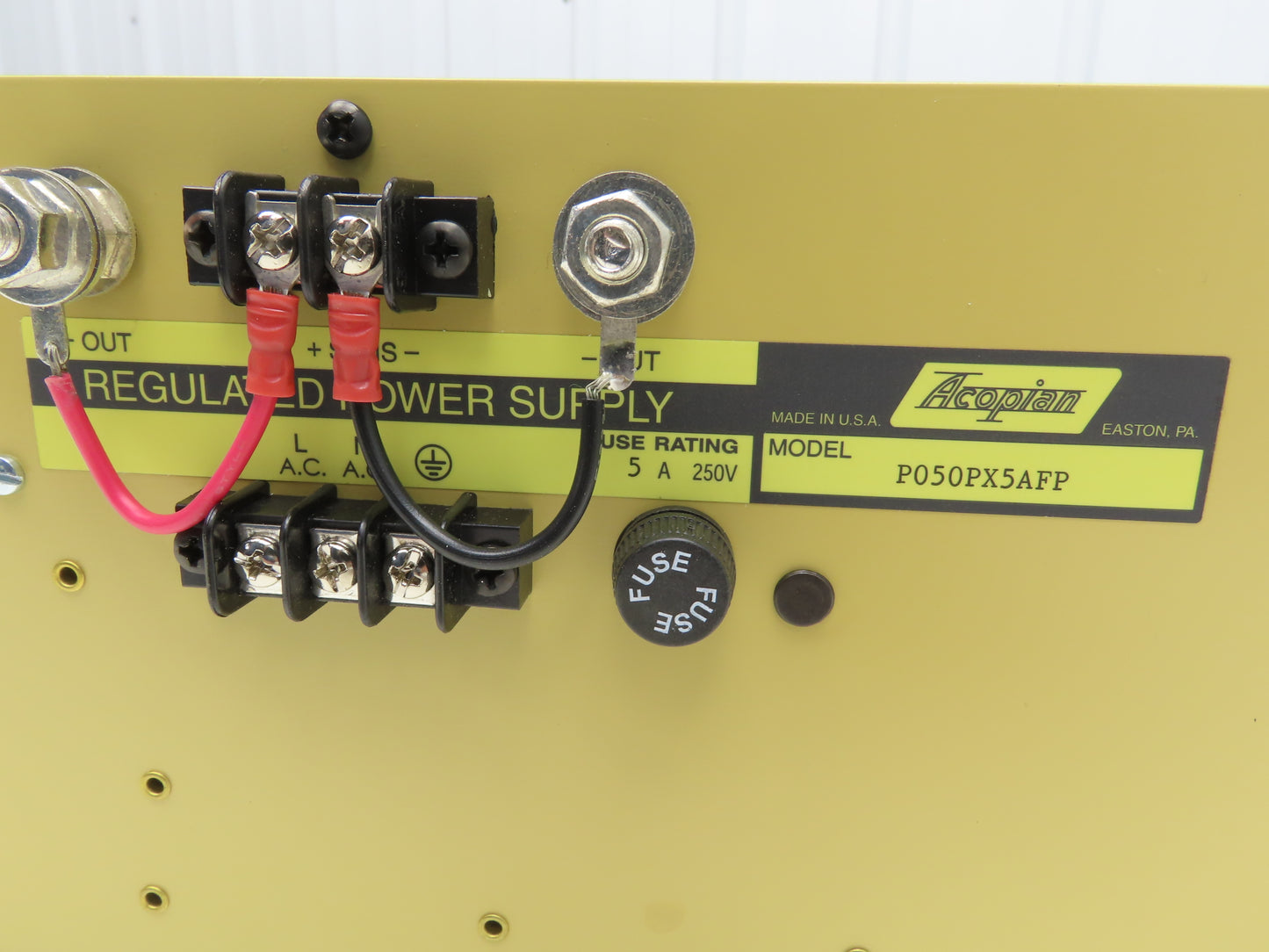 Acopian P050PX5AFP Regulated Power Supply 120V Input 30VDC Output