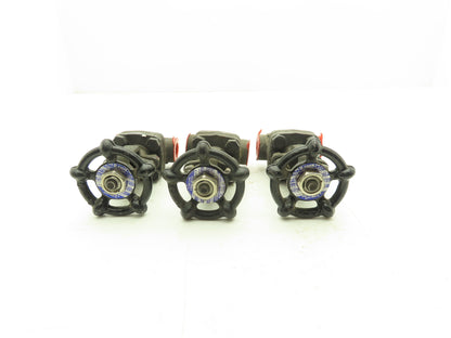 Ilshin 8A05-5 Steel Gate Valve 1/2" Socket Weld 1975psi Class 800 Lot of 3