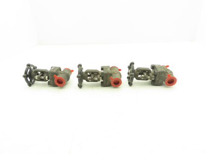 Ilshin 8A05-5 Steel Gate Valve 1/2" Socket Weld 1975psi Class 800 Lot of 3