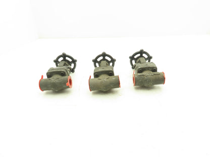 Ilshin 8A05-5 Steel Gate Valve 1/2" Socket Weld 1975psi Class 800 Lot of 3