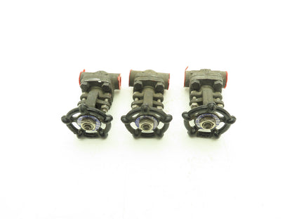 Ilshin 8A05-5 Steel Gate Valve 1/2" Socket Weld 1975psi Class 800 Lot of 3