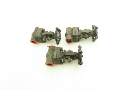 Ilshin 8A05-5 Steel Gate Valve 1/2" Socket Weld 1975psi Class 800  Lot of 3