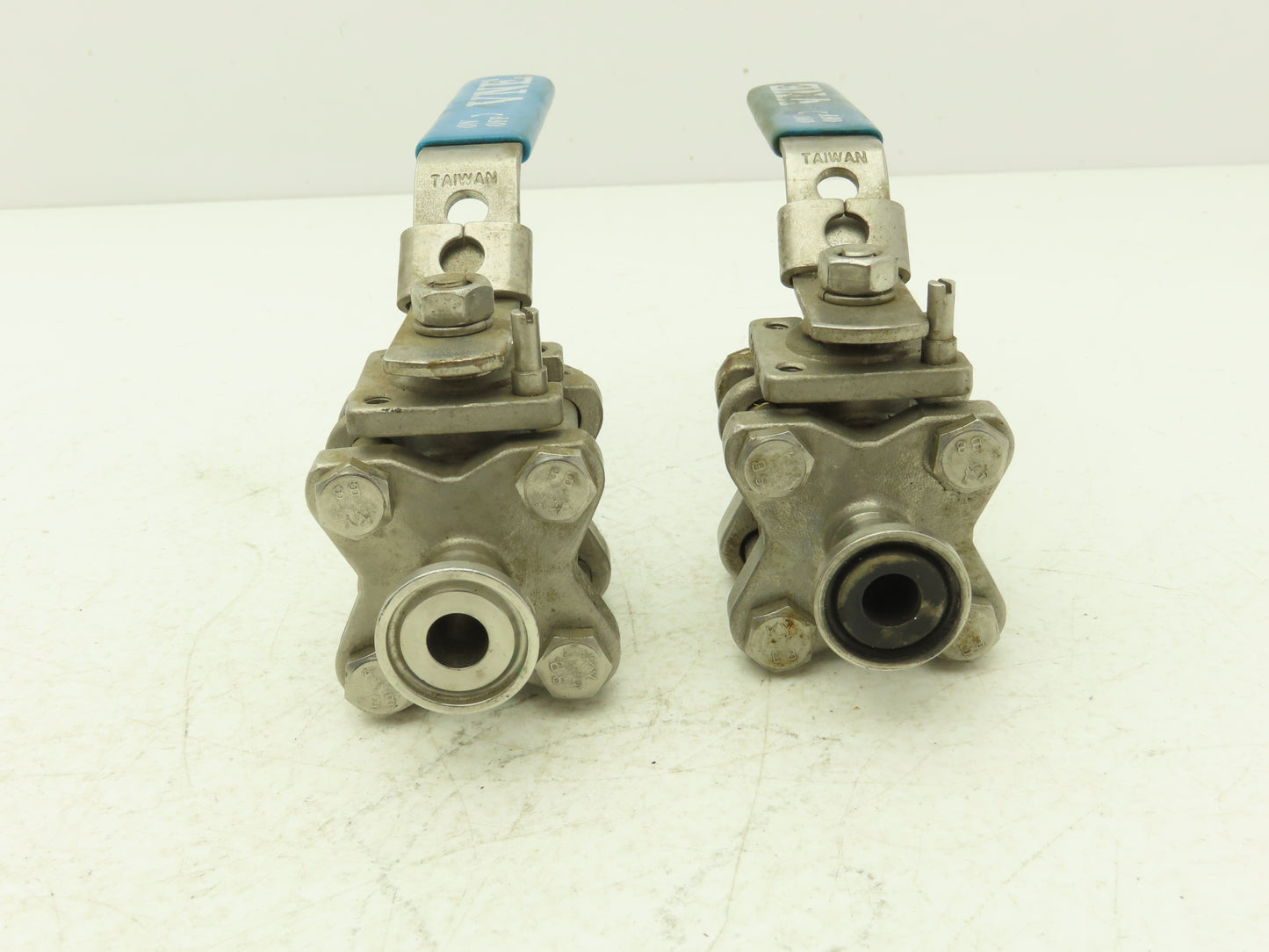 VNE 1/2"-316 1/2" Stainless Steel Sanitary Tri-Clamp Ball Valve 1000WOG Lot of 2
