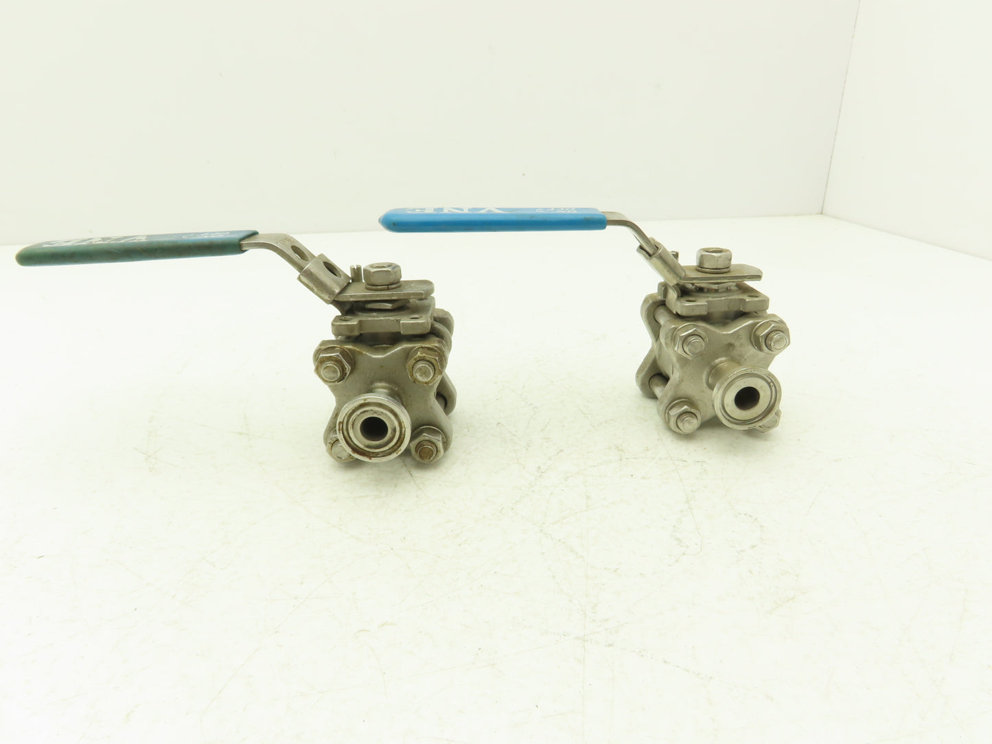 VNE 1/2"-316 1/2" Stainless Steel Sanitary Tri-Clamp Ball Valve 1000WOG Lot of 2