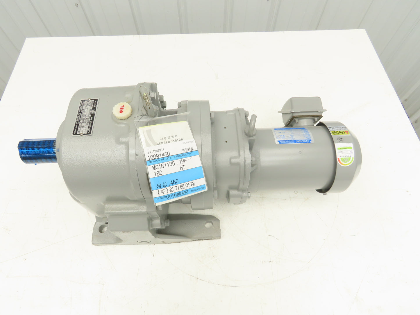 Nara MG 181F Gearmotor 180:1 Ratio 10rpm .75kw 480V 3PH Inline Parallel Shaft