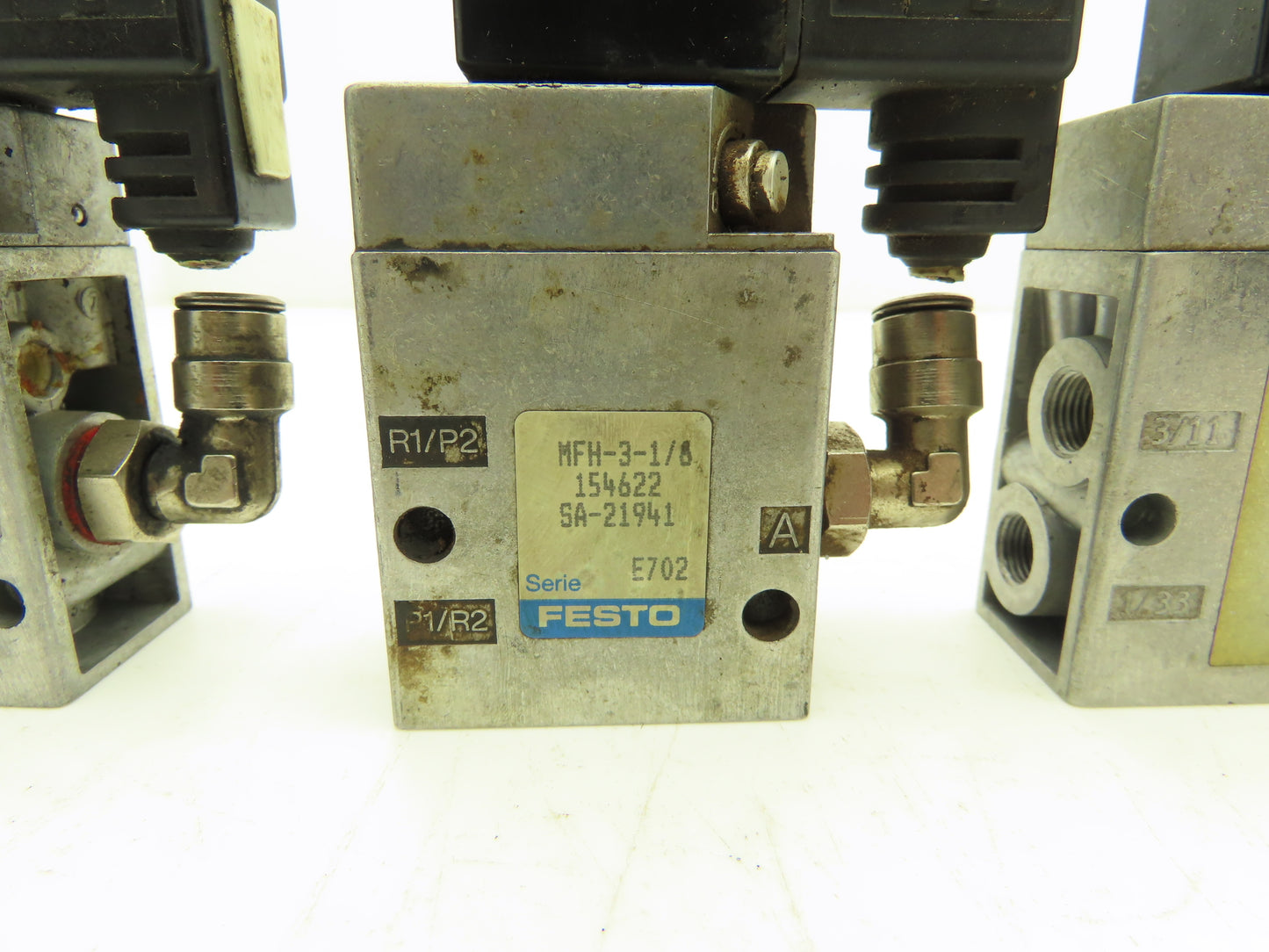 Festo MFH-3-1/8 Pneumatic Solenoid Valve 3/2-way 24VDC G1/8"  Lot of 4