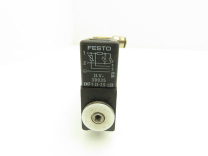 Festo MFH-3-1/8 Pneumatic Solenoid Valve 3/2-way 24VDC G1/8"  Lot of 4