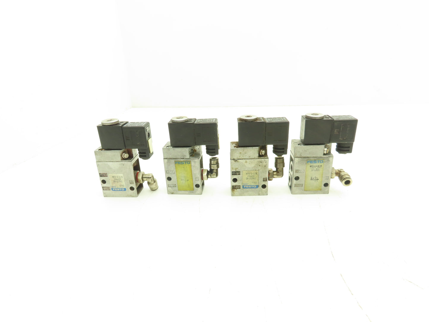 Festo MFH-3-1/8 Pneumatic Solenoid Valve 3/2-way 24VDC G1/8"  Lot of 4