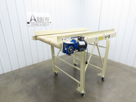 EMI Plastics 40"W x 72"L Portable Slider Bed Conveyor 35"Bed .33Hp 115V 40FPM